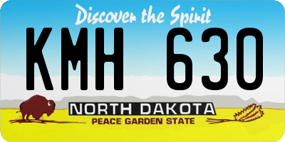 ND license plate KMH630