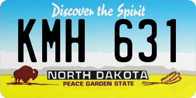 ND license plate KMH631