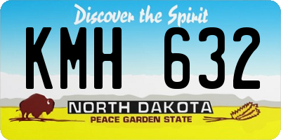 ND license plate KMH632