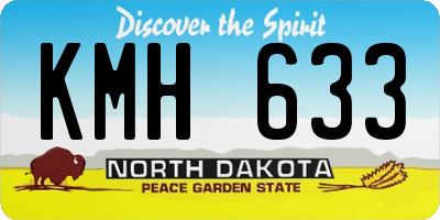 ND license plate KMH633