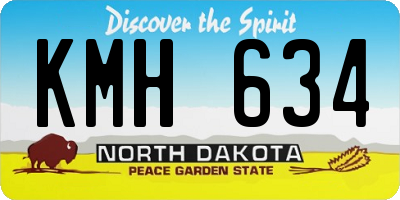 ND license plate KMH634