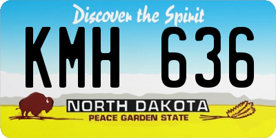 ND license plate KMH636