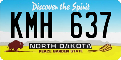 ND license plate KMH637