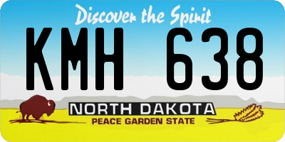 ND license plate KMH638