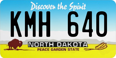 ND license plate KMH640