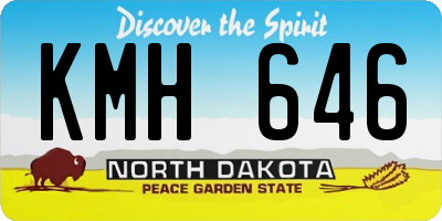 ND license plate KMH646