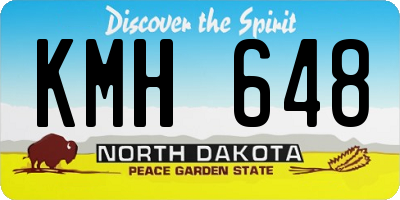 ND license plate KMH648