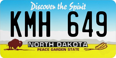 ND license plate KMH649