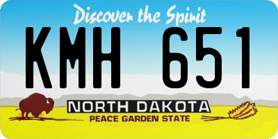 ND license plate KMH651