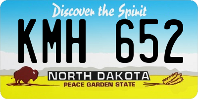 ND license plate KMH652