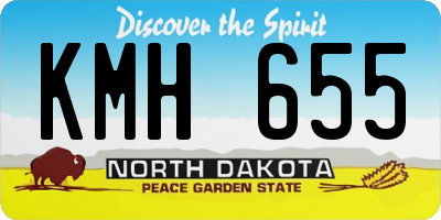 ND license plate KMH655