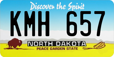 ND license plate KMH657