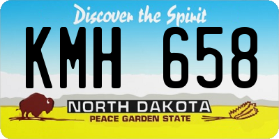 ND license plate KMH658