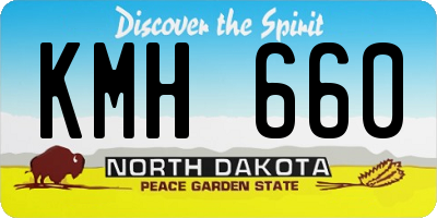ND license plate KMH660