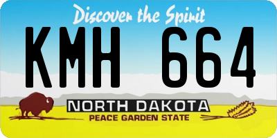 ND license plate KMH664