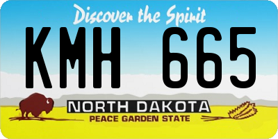 ND license plate KMH665