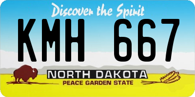 ND license plate KMH667