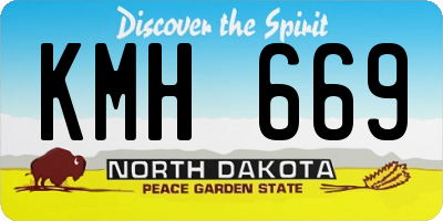 ND license plate KMH669