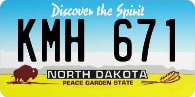 ND license plate KMH671
