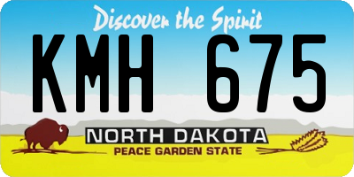 ND license plate KMH675