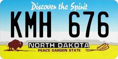 ND license plate KMH676