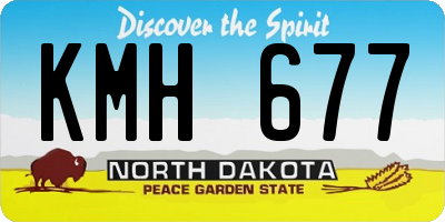 ND license plate KMH677