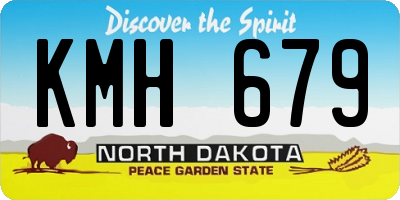 ND license plate KMH679