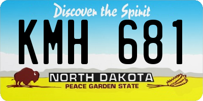 ND license plate KMH681