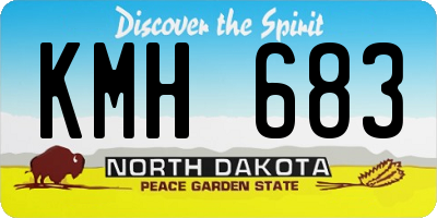 ND license plate KMH683