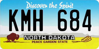 ND license plate KMH684