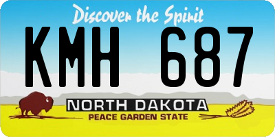 ND license plate KMH687