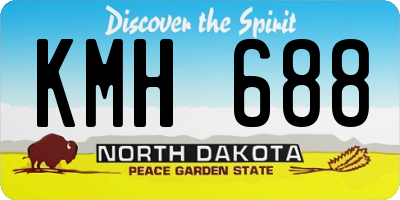 ND license plate KMH688