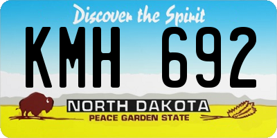 ND license plate KMH692