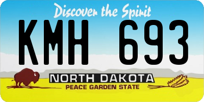 ND license plate KMH693
