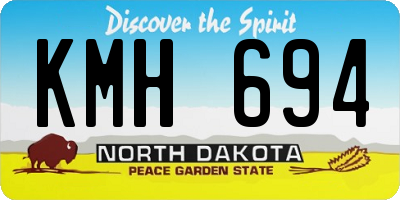 ND license plate KMH694