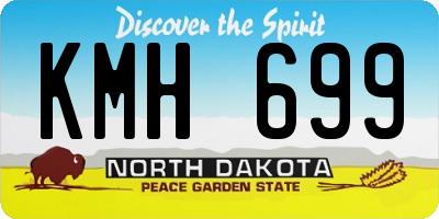 ND license plate KMH699