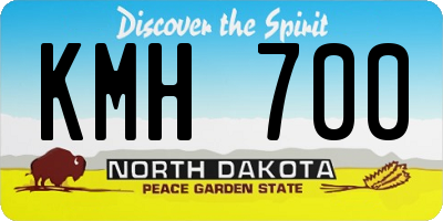 ND license plate KMH700
