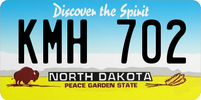 ND license plate KMH702