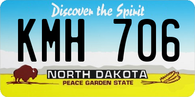 ND license plate KMH706