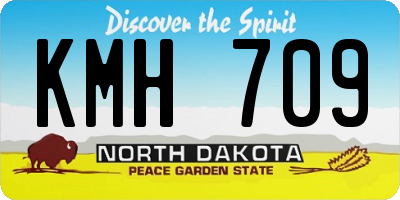 ND license plate KMH709