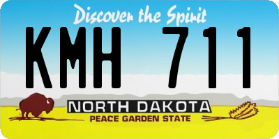 ND license plate KMH711