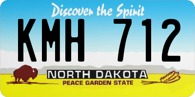 ND license plate KMH712