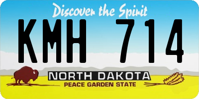 ND license plate KMH714