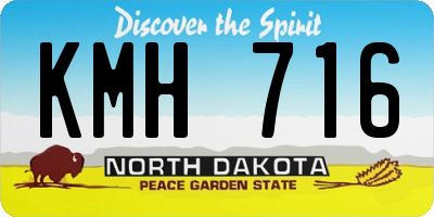 ND license plate KMH716