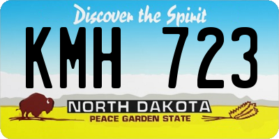 ND license plate KMH723