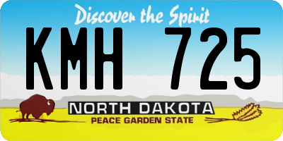 ND license plate KMH725