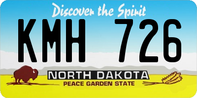 ND license plate KMH726