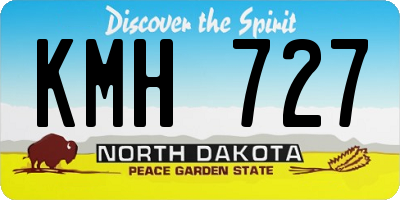 ND license plate KMH727