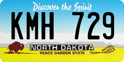 ND license plate KMH729