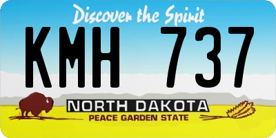 ND license plate KMH737